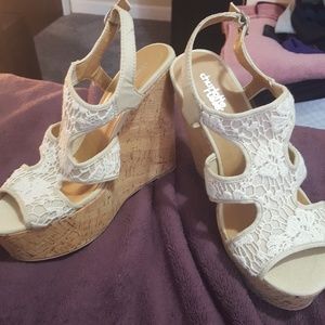 Tan wedges size 8